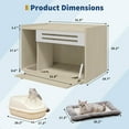 thumbnail image 3 of Cat Litter Box Furniture - Modern Hidden Enclosure Cabinet (Wood Color) for Large Cats, Ventilated Multi-Functional Cat House, 3 of 8