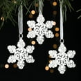 thumbnail image 5 of Fufafayo under $5 Christmas Acrylic Hanging Decorations, 3-Piece Crystal Transparent Ice Pendants, Colorful Snowflake Tree Ornaments for Xmas Tree, Window, Seasonal Display, 5 of 6