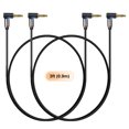 thumbnail image 2 of J&D Gold Plated 3.5mm Stereo Audio Aux Cable Compatible for iPhone, Galaxy, Speakers, 3 ft (2 pack), 2 of 7