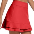 thumbnail image 2 of Frostluinai Golf Skorts Skirts for Women with Zipper Pockets Athletic Tennis Skorts High Waist Solid Casual Ruffle Skirt with Shorts, 2 of 9