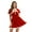 Red, variant on ZDHoor Women Mrs. Claus Santa Christmas Costumes Dress Outfits with Hat Sleeveless Skirt Party Dress Red L