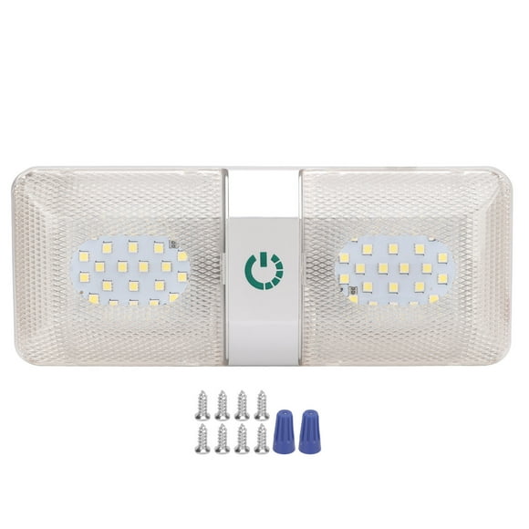 Double Dome Light, 6000-6500K IP50 Waterproof High Brightness RV Dimmable Ceiling Light For Concession Stands