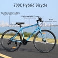 thumbnail image 4 of iYofe Hybrid Bike 700C for Men and Women, Shimano 21 Speed Road Bike, 85% Pre-assembled, City Bike Commuter Bike, Black, 4 of 6