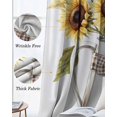 thumbnail image 3 of Sunflower Blackout Curtains for Bedroom Living Room Darkening Curtains 63 Inches Long Botanical Garden Florals Cottagecore Plant Window Curtain 2 Panels Set Window Treatment Grommet Drapes 52"x63", 3 of 9