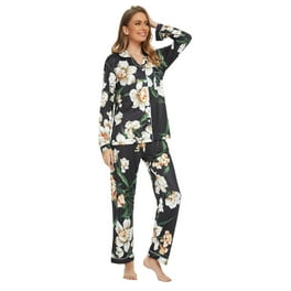 XZNGL Womens Pajama Pants Womens Fashion Print Home Wear Two-Piece Suit  Long Sleeve Pants Pajama Set Womens Long Sleeve Tops Womens Pants Suit  Womens Suit Set Long Sleeve Tops 