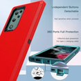 thumbnail image 5 of Starshop Galaxy Note 20 case, With Tempered Glass Protector, Shockproof Protection Rugged Hybrid Drop Belt Clip Cover Red, 5 of 5