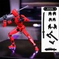 thumbnail image 7 of HYEASTR 3 PCS 3D Printed Action Figure 5.54-inch Dummy13/T13/Nova13, Full Body Mechanical Movable Toy, Multiple Accessories, Hand Painted Figure, Desk Decoration Pre-Assembled - Set D, 7 of 7