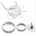 thumbnail image 2 of Circle of Life Pet Cremation Jewelry for Ashes of Dog/Cat Funeral Keepsake Urn Necklace Paw Print Heart Memorial Necklace, 2 of 7
