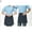 Navy, variant on Grandest Birch Half-length Short Waist Apron with Pockets Catering Chefs Bar Waiters Uniform Bow Decor Useful Adjustable Belt Leng