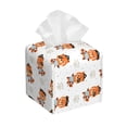 thumbnail image 1 of Fotbe Cute Little Pirate Red Panda Porta Pañuelos Decorativo de Cuero, Caja Cuadrada Moderna para Pañuelos Faciales, Organizador y Dispensador 5x5x5'', 1 of 7