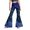Blue-5, variant on LRen Girls Uniform Pants Wide Leg School Uniform Pants High Waist Cute Y2k Stretch with Pocket Long Pants for Tween Girls Age 11-12 Years