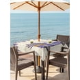 thumbnail image 3 of Outdoor Tablecloth with Umbrella Hole for Patio/Picnic/Party/Camping, Spring Floral Waterproof Table Cloth Square Cover Washable, Purple Lavender Truck Flowers Botanical Beige (54"x 54"), 3 of 8