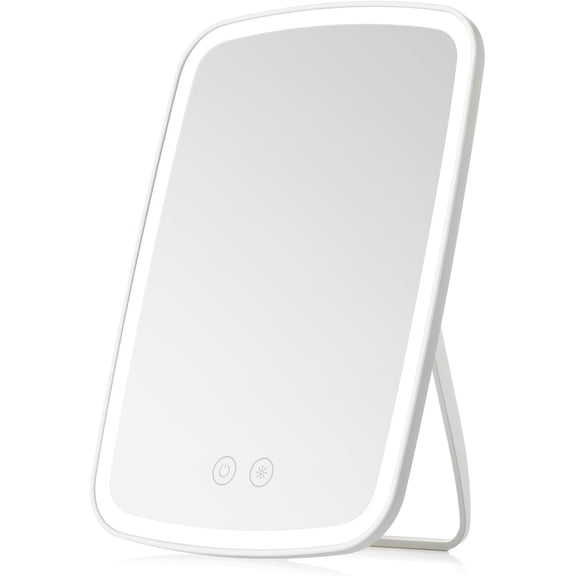 Lighted Makeup Mirror, Portable Mirror with Lights, 1500mAh Rechargeable Vanity 3 Colors and Brightness Adjustable