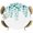 White Teal, variant on Elastic Fitted Round Tablecloth, Turquoise Eucalyptus Leaves Waterproof Stretch Table Cover for 55"-60" Tables, Watercolor Floral Leaf Washable Outdoor Tablecloths for Patio, Picnic, Camping