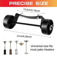thumbnail image 3 of Replacement Heater Wheel Move/Install- Patio Wheel Wheel Outdoor Universal Umbrella Heater Heater Universal Parts Kit-Easy Patio Patio Heater To Movable Furniture, 3 of 9