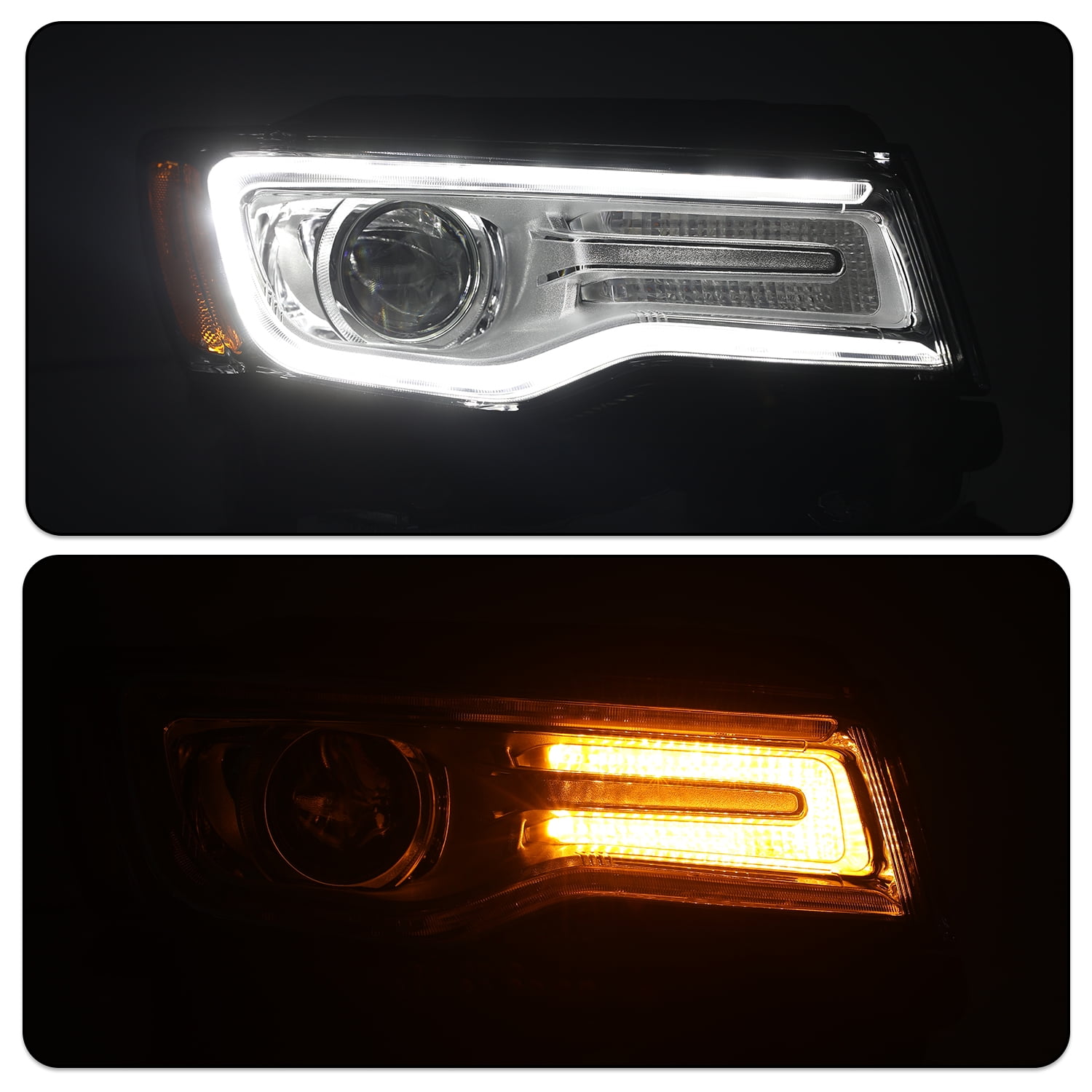 Xenon HID Headlights Assembly For 2014-2021 Jeep Grand Cherokee Headlamps LH/RH