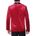 thumbnail image 3 of BLAZERS CHIC PARA HOMBRES INSPIRE, CHAQUETAS CON BRILLO Y RINCONES DE RINCONES, CHAQUETAS DE LAPEL DE CHAL PARA FIESTAS, M ROJO, 3 of 5