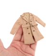 thumbnail image 6 of Kokiya 1/12 Scale Figure Trench Coat Double Breasted Long Trench Coat with Belt for 6'' khaki, 6 of 9