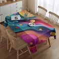 thumbnail image 2 of Colorful Tie Dye Flow Ball Pattern Rectangle Tablecloth 60"x84",Waterproof Polyester Rectangle Table Cloth, Wipeable Spillproof Polyester Tablecloth for Dining, Camping, Indoor and Outdoor, 2 of 5