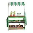 thumbnail image 2 of Teamson Kids Wooden Farmers Market Stand Playset, 25-Piece Pretend Grocery Stall with Cutting Vegetables, Scale & Chalkboard, White/Green, for Toddlers Ages 3+, 2 of 14
