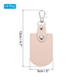 thumbnail image 2 of Uxcell Leather Key Fob, 4 Pcs Leather Key Fobs with Key Rings DIY Keychain Holder for Car Keys, Light Pink, 2 of 5