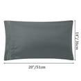 thumbnail image 7 of PiccoCasa 2Pcs Microfiber Embroidery Pillowcases Zipper Dark Gray Travel, 7 of 7