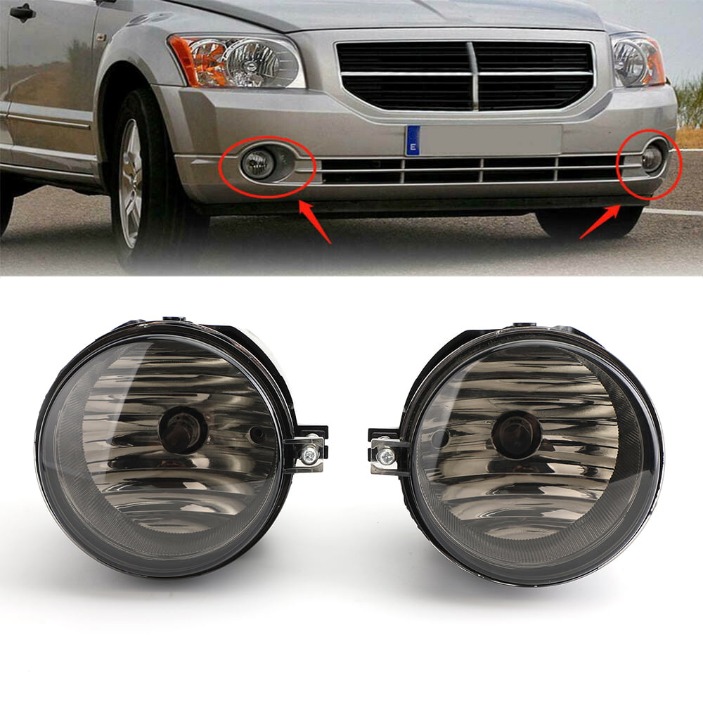 Driving Fog Light Lamps w/Bulbs One Pair for 2010 Charger Caliber Compass Nitro 