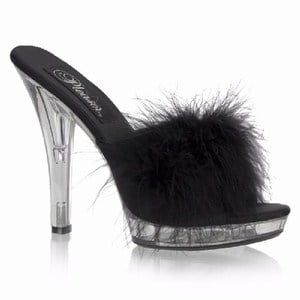 

5 Heel Maribou Slipper