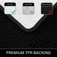 thumbnail image 3 of Bathroom Rugs Sets 2 Piece, 20 x 32 Plus 24 x 60 Inches Thick Non Slip Bath Rug Set, Absorbent Soft Chenille Bath Rug, Machine Washable Quick Dry Bath Mat for Bathroom Floor, Black, 3 of 14