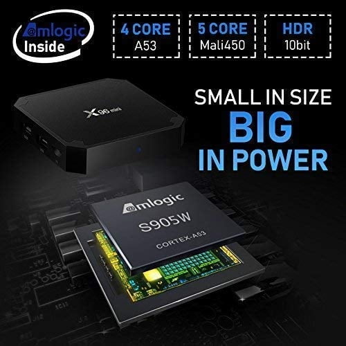 X96 Mini Android 7.1 TV BOX 1 GB 8 AMLOGIC S905W QUAD CORE SOPORTE 2.4