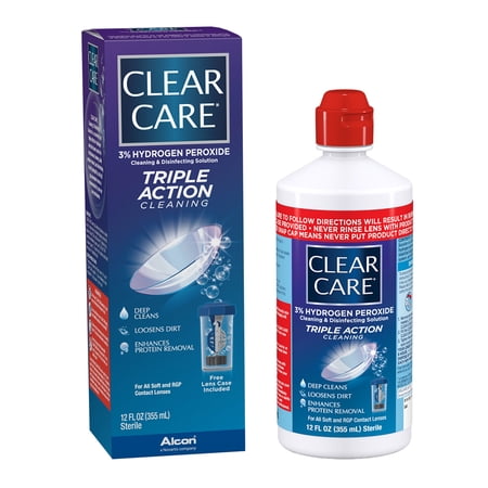 Clear Care Cleaning and Disinfecting Contact Lens Solution, 12 oz