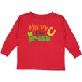 thumbnail image 3 of Inktastic Saint Patrick's Day, Clovers, Kiss Me I'm Irish Boys or Girls Long Sleeve Toddler T-Shirt, 3 of 5
