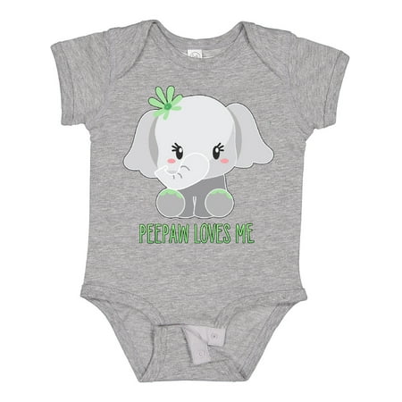 

Inktastic Peepaw Loves Me- Cute Elephant Gift Baby Boy or Baby Girl Bodysuit