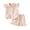 Beige, variant on Toddler Baby Girl Outfit 4-5 Years Peter Pan Collar Sleeveless Vest Tops Gingham Print Elastic Waist Shorts Set Summer Clothes Pink