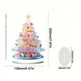thumbnail image 3 of Taicans Shiny Acrylic Christmas Tree with Bow - 7.8in Mini Holiday Decor,Festive Xmas Ornament,2025 Christmas Tree Decorations,Perfect Gift for Home & office‌, 3 of 3