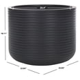 thumbnail image 4 of SAFAVIEH Nardo 23" x 23" x 18" Cylinder Black Ficonstone Solid Plant Pot, 4 of 7