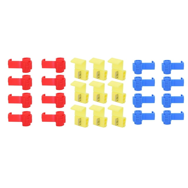 Connecteurs de Fil, Serti Compact Écologique pour Câble Électrique à Enclenchement, Appareils Ménagers Sûrs pour Fils Électriques Commandes Électriques Blocs d'Alimentation Bleu Rouge et Jaune