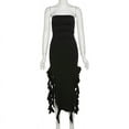 thumbnail image 3 of Bebetter Y2K Irregular Ruffle Bandeau Maxi Dress A, 3 of 3