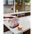 thumbnail image 3 of Red Gnomes Small Toaster Cover 2 Slice, Kitchen Appliance Covers, Valentine Roses Love Leaves Wood Rustic Toaster Oven Cover with Loop, Bread Machine Cover Polyester Dust Cover Protection, 3 of 4