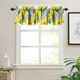 thumbnail image 3 of Italy Blue Tiles Window Valance, Italian Lemons Summer Fruit Window Curtain Valance for Farmhouse Living Room Kitchen Dinning Room Home Decor 54x18inch, 3 of 6
