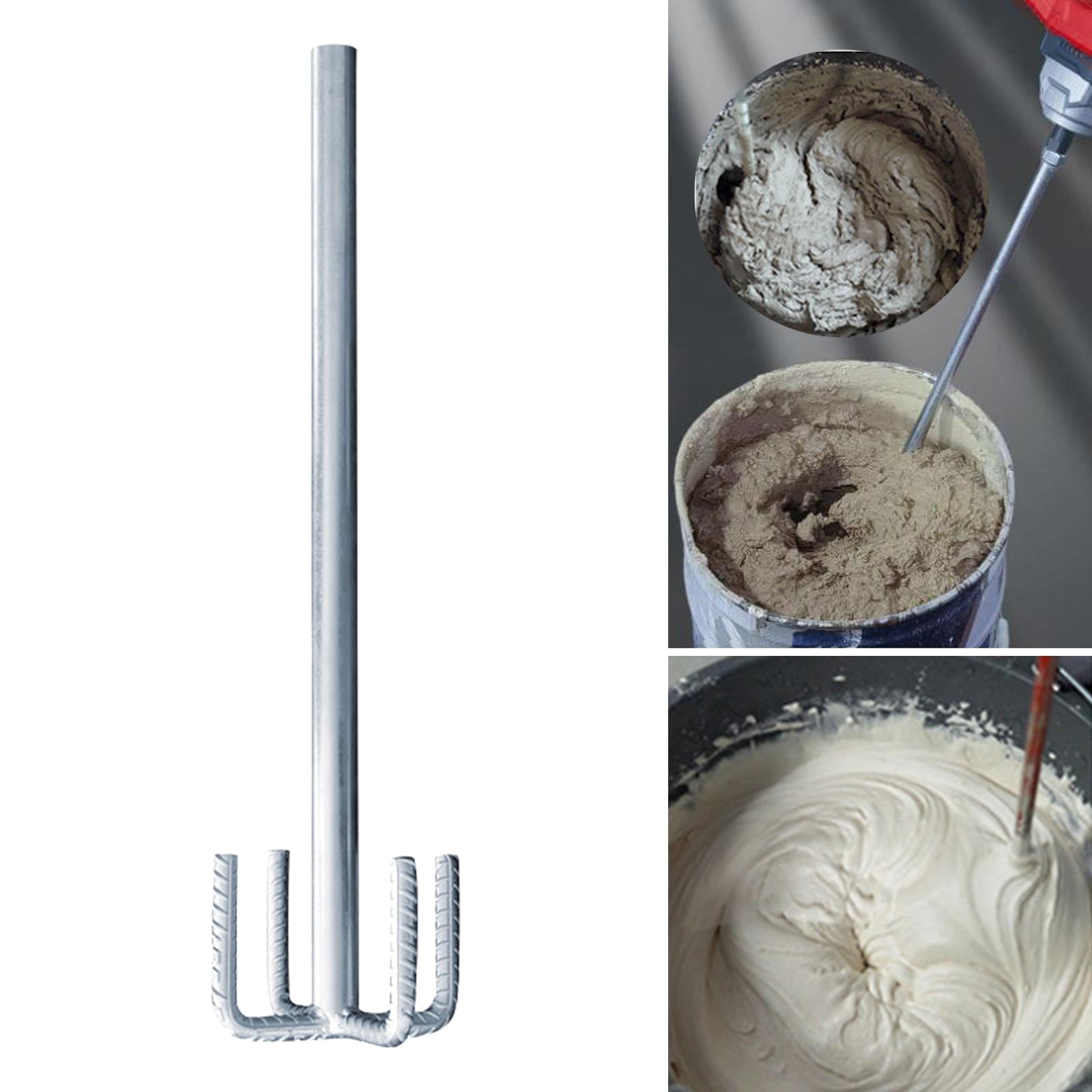figatia Paint Mixing Rod Paint and Threaded Handle Rustproof Hand Drill Cement Mixing Rod for Household Mortar Cement Putty Type A