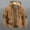 Brown, variant on Men's Sherpa Hoodie Jacket Fleece Lined Zip Up Warm Hoodies Sweatshirt Winter Zipper Sweater Hooded Coat, 1PC Cotton Jacket Brown 3XL