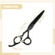 thumbnail image 4 of Unique Bargains Tijeras profesionales para cortar el cabello, tijeras negras de 0,91 x 0,67 de acero inoxidable para cortar el cabello, 4 of 7