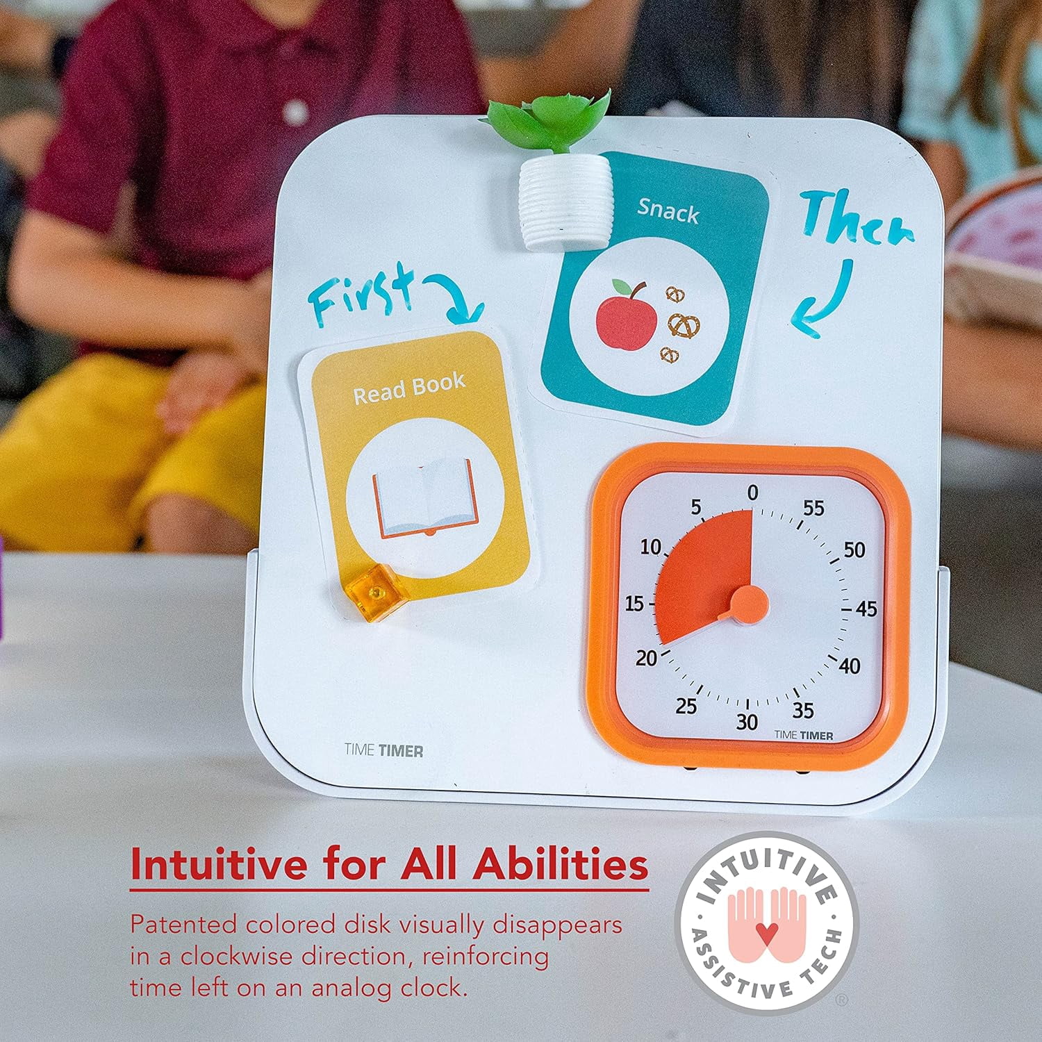 TIME TIMER MOD with Dry Erase Board — 60-Minute Visual Timer with Magnetic Whiteboard — (Orange)