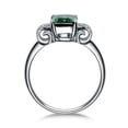 thumbnail image 3 of Unique 1.50 Carat Emerald Cut Green Emerald And Diamond Moissanite Infinity Engagement Ring In 10K White Gold, Promise Ring, Anniversary Ring, 3 of 4