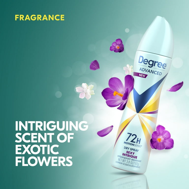 Degree Advanced Long Lasting Women's Antiperspirant Deodorant Dry Spray Sexy Intrigue, 3.8 oz