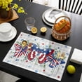 thumbnail image 3 of Blue Red Butterfly 4th of July Placemats Set of 4, Stars Independence Day Grey Plaid Placemats for Dining Table, Place Mats for Kitchen Tabletop, Waterproof Wipeable Dining Table Mats Set, 3 of 9