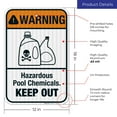 thumbnail image 3 of Hazardous Pool Chemicals Pool Sign, Keep Out Sign 12x18 Reflective Aluminum EGP, 3 of 8