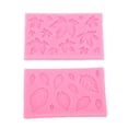 thumbnail image 1 of Fondant Molds, 2 Patterns Leaf Silicone  Adhesive Free  For DIY For Cake Decorations, 1 of 8
