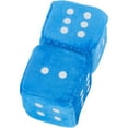 thumbnail image 3 of Blue Fuzzy Dice, 3 Inch Square, 3 of 5